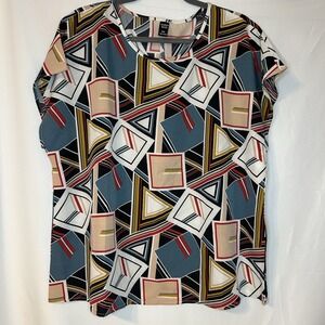 Emory Rose Women's Top 2XL‎ Geometric Top Lightweight